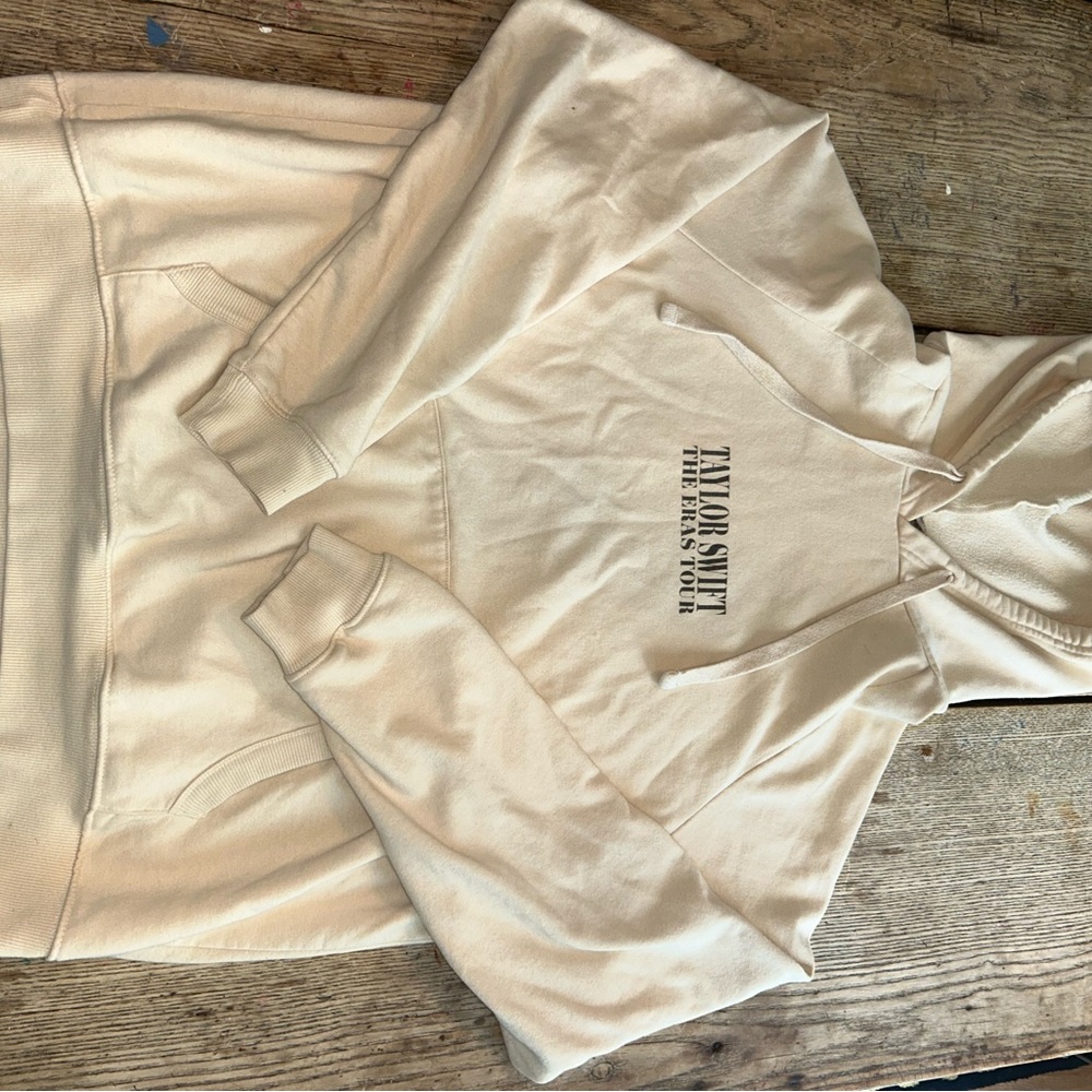 Taylor Swift Eras Tour Beige Hoodie